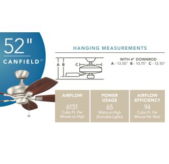 A thumbnail of the Kichler 300117 Kichler Canfield Ceiling Fan Specs