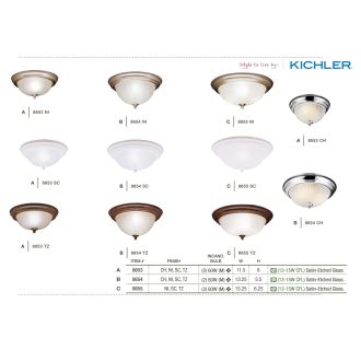 A thumbnail of the Kichler 8653 Kichler Ceiling Fixtures