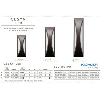 A thumbnail of the Kichler 49436 Kichler Cesya LED - Architectural Bronze