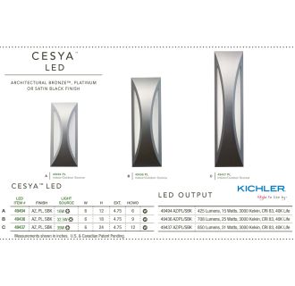 A thumbnail of the Kichler 49437 Kichler Cesya LED - Platinum