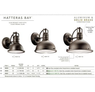 A thumbnail of the Kichler 49065 Kichler Hatteras Bay Outdoor Wall Lights