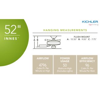 A thumbnail of the Kichler 300151 Kichler Innes 52" Specifications