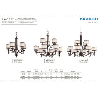 A thumbnail of the Kichler 42383 Kichler Lacey Chandeliers