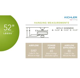 A thumbnail of the Kichler Leeds Kichler Leeds Ceiling Fan Specifications