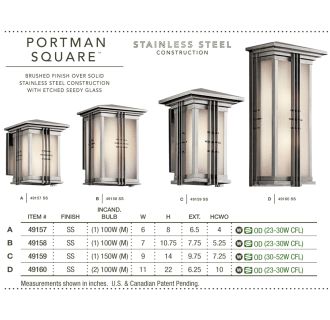 A thumbnail of the Kichler 49161 Kichler Portman Square Wall Lanterns in Stainless Steel