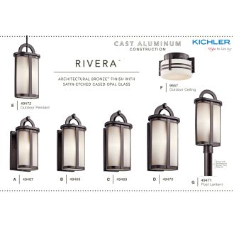 A thumbnail of the Kichler 49472 The Kichler Rivera Outdoor Collection in Architectural Bronze Finish