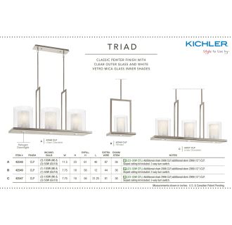 A thumbnail of the Kichler 42548 Kichler Triad Collection in Classic Pewter