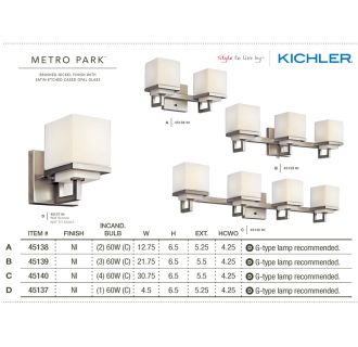 A thumbnail of the Kichler 45140 The Kichler Metro Park Collection from the Kichler Catalog.