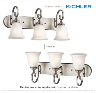 A thumbnail of the Kichler 45055 The Kichler Monroe Collection can be installed with glass up or down.