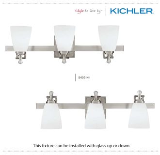 A thumbnail of the Kichler 5403 The Kichler Uptown Collection can be installed with glass up or down.