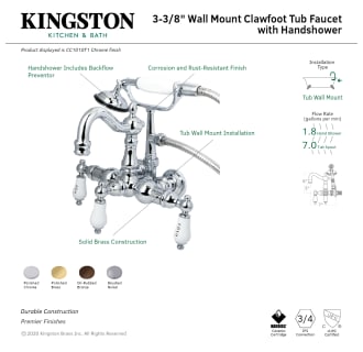 A thumbnail of the Kingston Brass CC1009T Alternate Image