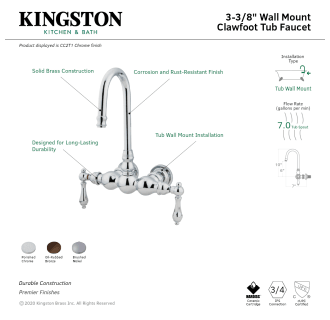 A thumbnail of the Kingston Brass CC1T Alternate Image