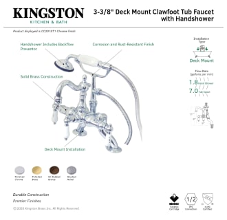 A thumbnail of the Kingston Brass CC2010T Alternate Image
