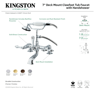 A thumbnail of the Kingston Brass CC203T Alternate Image