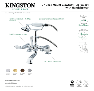 A thumbnail of the Kingston Brass CC205T Alternate Image