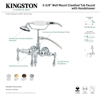 A thumbnail of the Kingston Brass CC20T Alternate Image