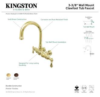 A thumbnail of the Kingston Brass CC3001T Alternate Image