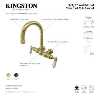 A thumbnail of the Kingston Brass CC3003T Alternate Image