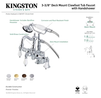 A thumbnail of the Kingston Brass CC6018T Alternate Image