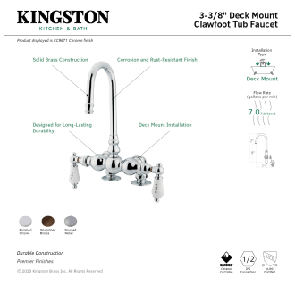 A thumbnail of the Kingston Brass CC95T Alternate Image