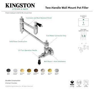 A thumbnail of the Kingston Brass KS310.PKL Alternate Image