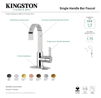A thumbnail of the Kingston Brass LS861.CTL Alternate Image