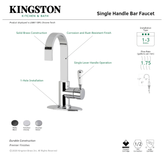 A thumbnail of the Kingston Brass LS861.DPL Alternate Image