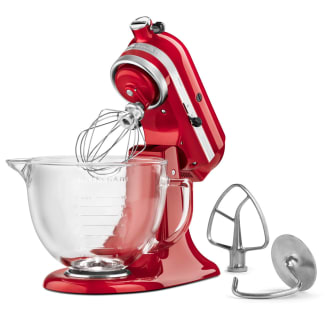 KitchenAid KSM155GBRI 10 Speed Stand Mixer w/ 5 qt Glass Bowl &  Accessories, Raspberry Ice