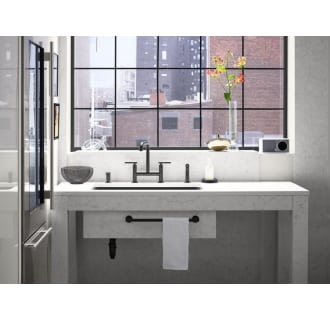 Kohler K-7548-4-BL Matte Black Purist Double Handle Bridge ...