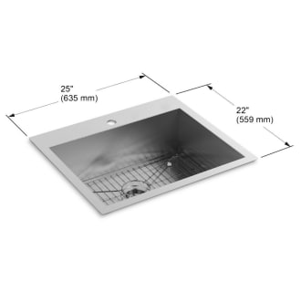 Kohler K-3822-1-NA Stainless Steel Vault 25" Single Basin Top-Mount