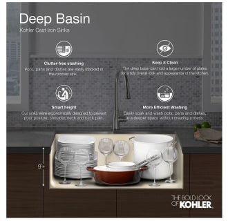 Kohler K-6427-0 White Whitehaven 36" Farmhouse Undermount Self-Trimming