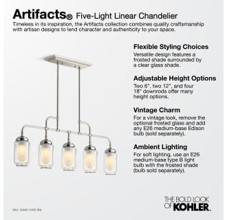 A thumbnail of the Kohler Lighting 22660-CH05 Kohler Artifacts Five-Light Linear Chandelier