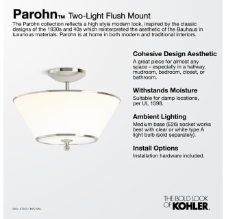 A thumbnail of the Kohler Lighting 27859-FM02 Kohler Parohn 2 Light Ceiling Light