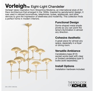 A thumbnail of the Kohler Lighting 27951-CH08 Kohler Vorleigh Eight-Light Chandelier