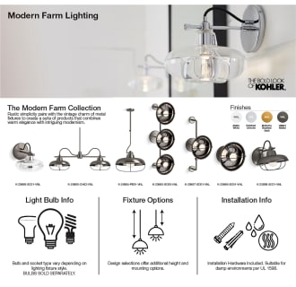 A thumbnail of the Kohler Lighting 23665-SC03 Kohler Lighting Modern Farm Collection