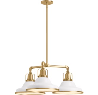 A thumbnail of the Kohler Lighting 32293-CH03 32293-CH03 in White / Brushed Modern Brass - Light On