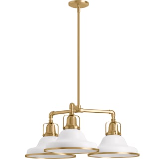 A thumbnail of the Kohler Lighting 32293-CH03 32293-CH03 in White / Brushed Modern Brass - Light Off