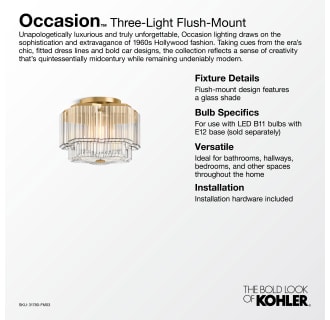 A thumbnail of the Kohler Lighting 31780-FM03 Alternate Image