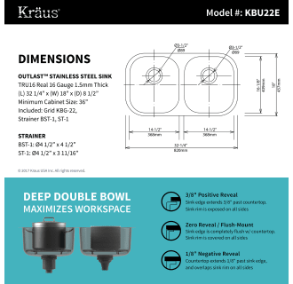 A thumbnail of the Kraus KBU22E-1630-42 Kraus-KBU22E-1630-42-Dimensional View