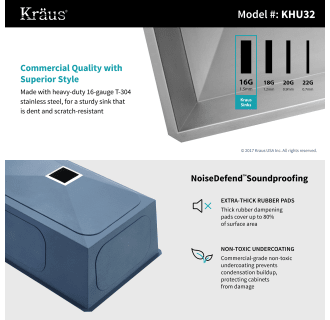 A thumbnail of the Kraus KHU32-2620-41 Kraus-KHU32-2620-41-Material and Soundproofing