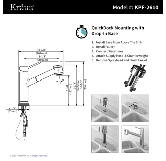A thumbnail of the Kraus KPF-2610 Kraus-KPF-2610-QuickDock Mounting with Line Drawing