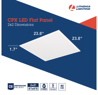 A thumbnail of the Lithonia Lighting CPX 2X2 3200LM 40K A12 M4 Infographic