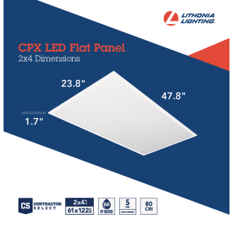 A thumbnail of the Lithonia Lighting CPX 2X4 4000LM 40K A12 M2 Infographic