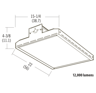 Lithonia Lighting IBH 12L MVOLT Gloss White 22 Wide LED High Bay LightingDirect
