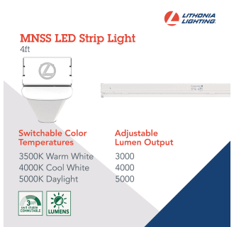 A thumbnail of the Lithonia Lighting MNSS L48 ALO3 MVOLT SWW3 Alternate Image