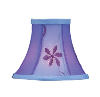 A thumbnail of the Livex Lighting S222 Violet Embroidered Floral Silk Bell Clip Shade