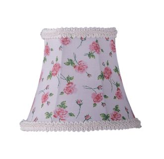 A thumbnail of the Livex Lighting S273 White Floral Print Bell Clip Shade with Fancy Trim