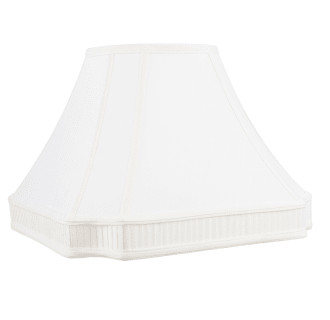 A thumbnail of the Livex Lighting S542 White Round Cut Corner Shantung Silk Shade with Bottom Pleat