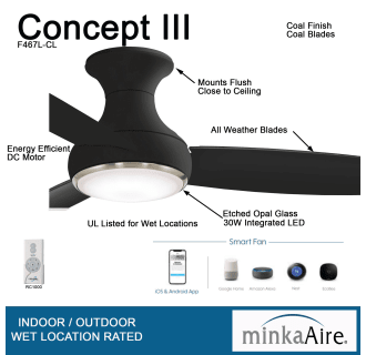 A thumbnail of the MinkaAire Concept III Outdoor 54 LED Detailed - CL