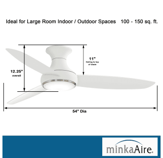 A thumbnail of the MinkaAire Concept III Outdoor 54 LED Dimensions